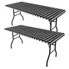 Fitable 2 Pack Black and White Checkered Picnic Table Cover