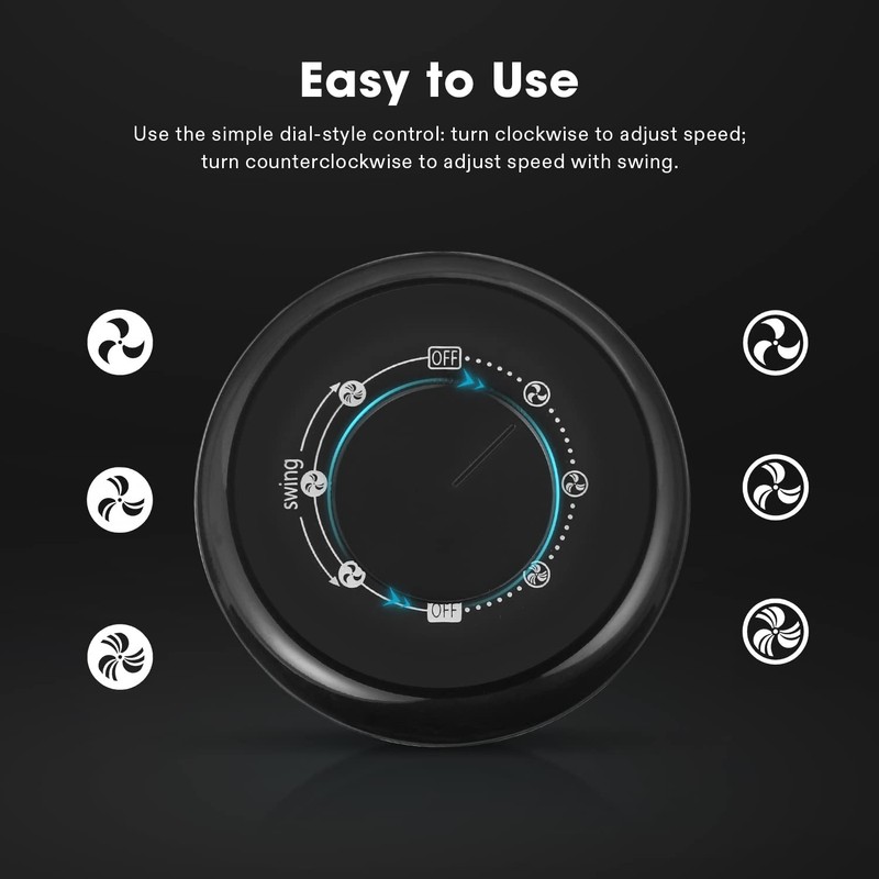VIVOSUN 13'' Tower Fan, Bladeless Desk Fan with 3 Speeds