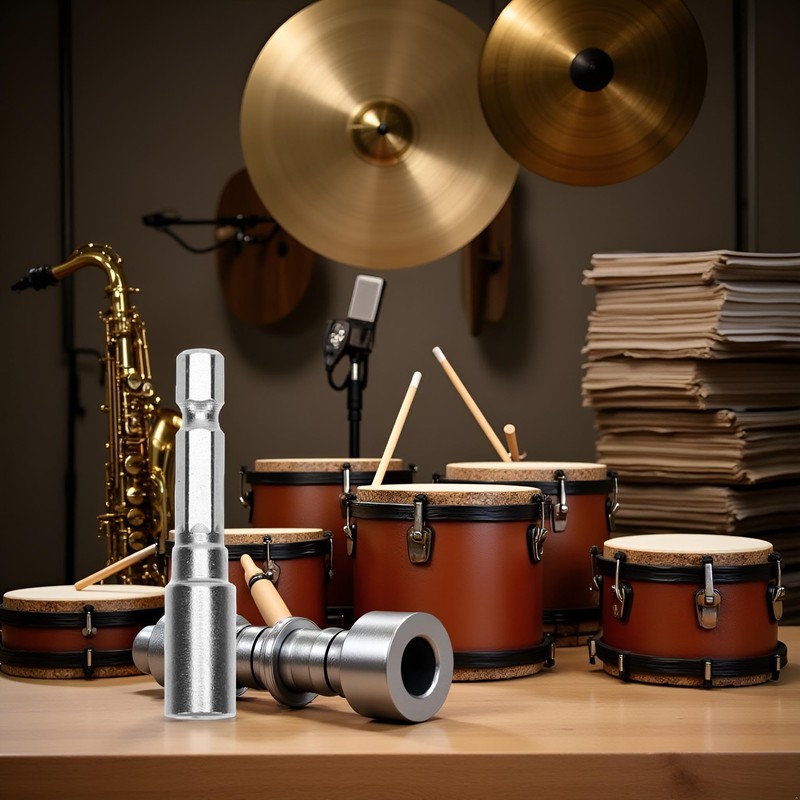Silver Drum Key Keys Tuning Drums Metal Drill Bit Percussion