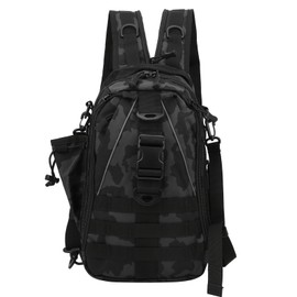 Backpack Knapsack Shoulder Messenger Bag Fishing Mountaineering Outdoor Lure Bagblack camouflage