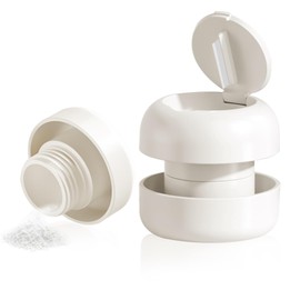 Zentiky Pill Cutter with Grinder - Compact All - in - One for Travel and Pet Use,Precise Cuts for Pills, Vitamins, and Tablets-White