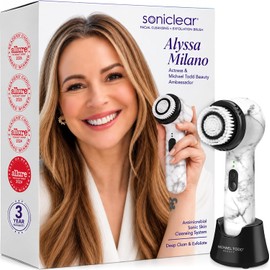 Michael Todd Beauty Soniclear Petite - Sistema de cepillo de limpieza facial - 3 velocidades Sonic Powered Cepillo exfoliante facial y cuerpo