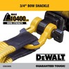 DEWALT DXBC8000-2KIT Black/Yellow 3/4" Bow Shackle with 7/8" Pin (10,400