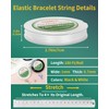 1mm Flat Elastic String for Bracelets,Stretchy Durable Bead String 360Ft,Easy