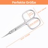 THRAU Precise Cuticle Scissors with Extra Fine Curved Tip -