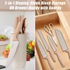 Knife Set, Toileum 11 Piece Khaki Kitchen Knife Block Set,