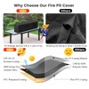 Outdoor Fire Pit Cover Rectangular 28 Inch Table Fire Pit