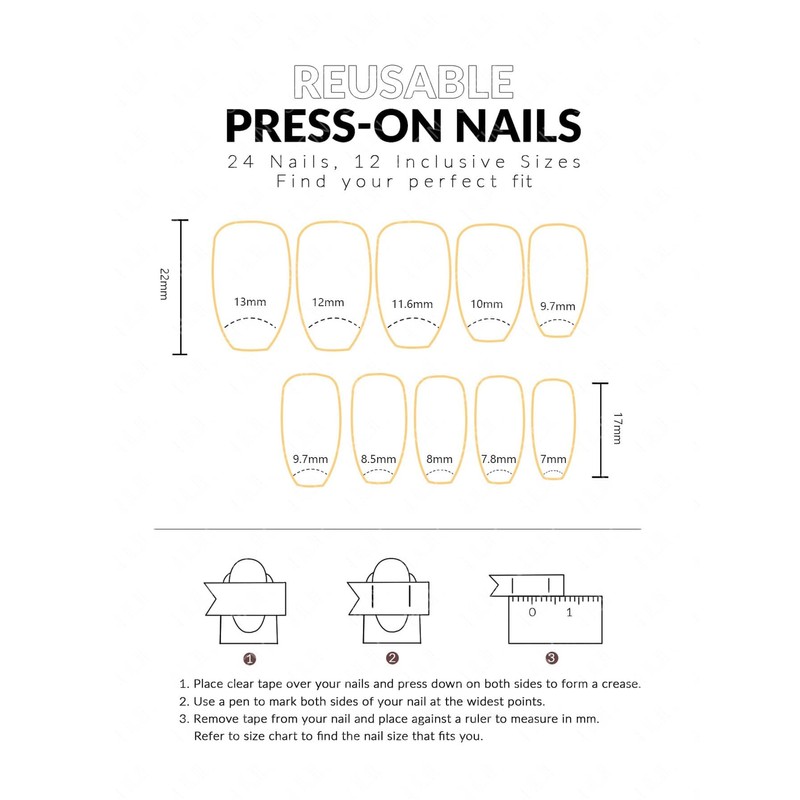 press on nails-BL12