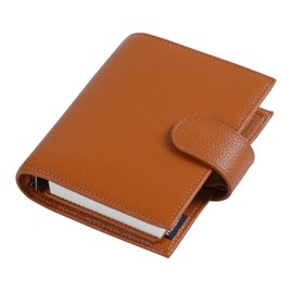 Moterm Pocket Regular Rings Planner - Genuine Leather Binder Organiser (Pebble Burnt Orange, 19 mm Ring)