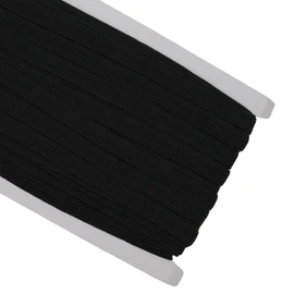 Trimming Shop 12mm (1/2 Inch) Wide Flat Elastic Band, Stretchable Waistband Tape Elastic Cord for Repair Clothing, Garments, Dressmaking, DIY Craft Projects, Black, 1 Metre