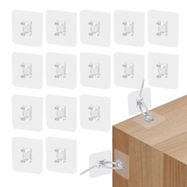 Chris.W 32 Pack Furniture Anchors, No Drill Upgraded Furniture Straps for Baby Proofing, Anti Tip Adhesive TV Safety Straps Use to Prevent Falling and Anti Tip Straps for Child Safety (Square)