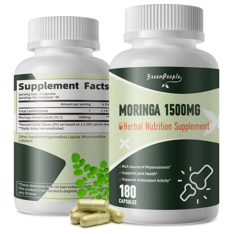 Greenpeople Moringa Oleifera Leaf Organic Extract 1500mg Serving 100% Pure