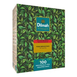Dilmah - English Breakfast - 100 Tea Bags - Black Tea from Ceylon - Tea Leaves Hand Picked in Sri Lanka - Aromatic & Strong - Black Tea (200g)