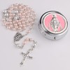 Catholic Town 6mm Glass Pearl Beads with 8mm Our Father