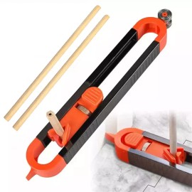 Unbranded Carpenter Tool Profile Scribing Ruler Contour Gauges with Lock Profession Gauges