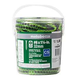Metabo HPT 17802BHPT #6 x 1-1/4-in Bugle Fine Thread Drywall Screws | 1000 Count