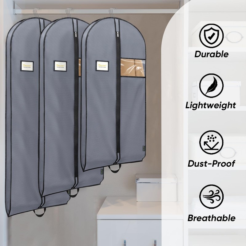 BALEINE 1PK Heavy Duty Garment Bag with Shoe Storage Travel