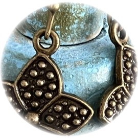 Bronze Etched Flower Earrings Bloom. Jewelry Earrings for Women #3298FE76