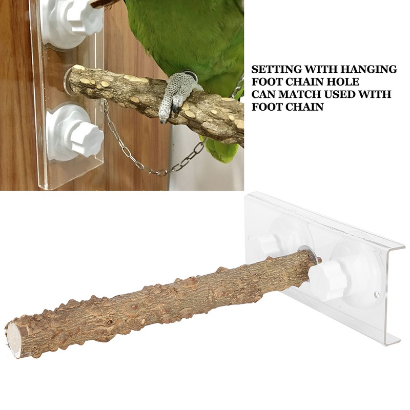 25CM Parrots Outdoor Portable Wood Standing Rod Pet Bird Shower