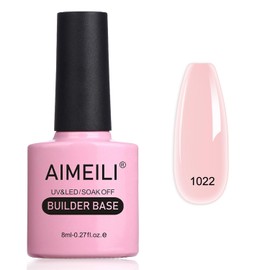 AIMEILI Builder Base 8 in 1, Builder Gel for Gel Nails, Quick Building Nail Gel Base Coat, Nail Strengthener Nail Extension, Nail Repair Gel, 8 ml - 1022
