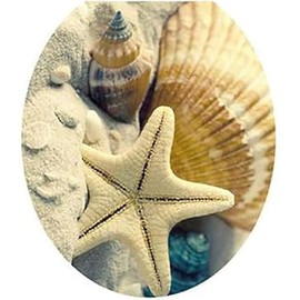 Shell Decoration Removable Toilet Seat Sticker Ocean Forest Sky Fish Vinyl Decal Bathroom Decor A Comfortable and Environmentally Nice Processing Eco-Friendly Fun Bathroom Accessories