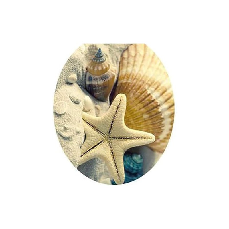 Shell Decoration Removable Toilet Seat Sticker Ocean Forest Sky Fish