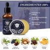 Kit Para Barba De 8 Piezas Con Aceite, Bálsamo Y