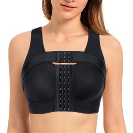 Eleady Sujetador con cierre delantero para mujer Sujetador postoperatorio moldeador con banda de sujeción para el pecho - Mediana