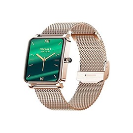 Qijddih Smartwatch Reloj Inteligente para Mujer, IP68, Resistente al Agua, Mensaje Recordatorio, Podómetro, Rastreador de Actividad, Relojes Inteligentes para Mujer, Regalo para Mujeres y Niñas (Oro)