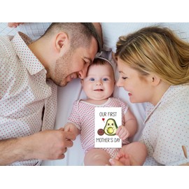 JUESMOS Happy 1st Mothers Day Gifts from Baby Our First Mothers Day Cards for Mom Mother Wife Mothers Day Gifts Card for First Time Mom Mother to be New Mom Mothers Day Greeting Card with Envelope