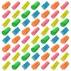 TeeNo Novelty Colour Pencil Erasers, Multicolour, Medium, Pack of 100,