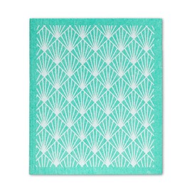 Abbott Collection Art Deco Graphic Dishcloths. Set of 2-6.5X8 L