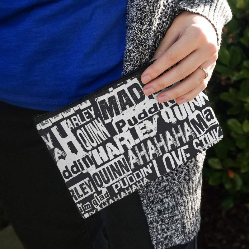 GRAPHICS & MORE Harley Quinn Ransom Pattern Makeup Cosmetic Bag