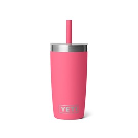 YETI Rambler Jr 10 oz Kids Tumbler with Straw Lid, Tropical Pink