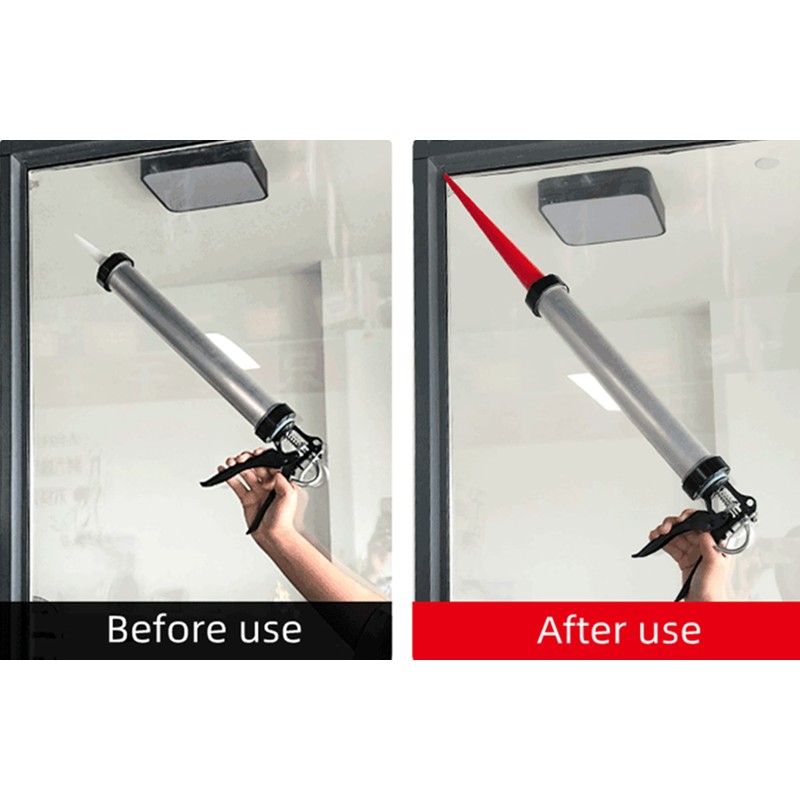 Dzrige 2 Pieces Caulk Gun Extension Nozzle, Curved Caulking Tip,