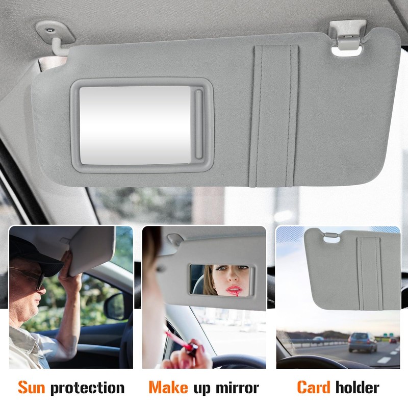 Left & Right Sun Visor with Light for Toyota Camry