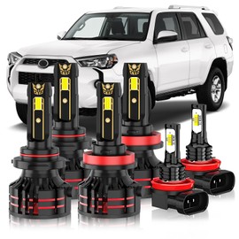 TXBILMOO Upgraded Light Bulbs Kit Compatible For 2010-2020 Toyota 4Runner, 6000K White Plug-and-Play Super Bright Lights Bulbs - 6Pack