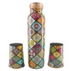 HealthGoodsIn Pure Copper Water Bottle with 2 Tumblers Set, Eco-Friendly,