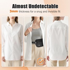 Ultra-Slim Money Belts for Travel Hidden, Mellbree RFID Blocking Travel Security Belt Hidden Passport Pouch with Senseless Comfort Design – Anti-Pickpocket Protection for Cash & Documents Khaki