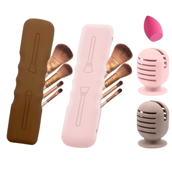 Paquete de 4 soportes de esponja para brochas de maquillaje,