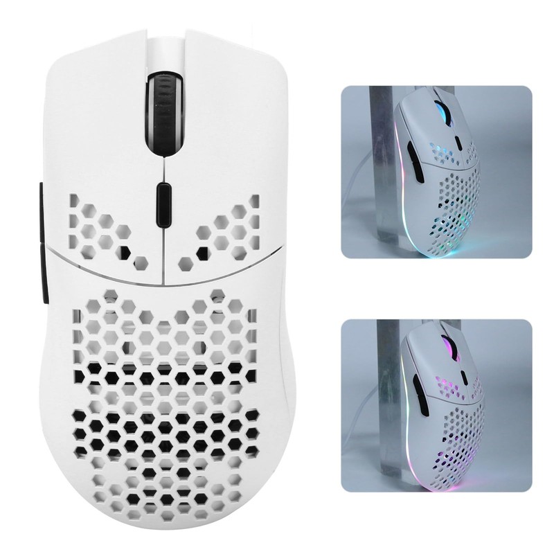 T66 Wireless Gaming Mouse, 2,4 G Honeycomb Hollow Design Photoelektrische
