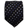 TigerTie Silk Tie Blue Light Blue Royal Black Patterned with