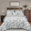 EVENHUG 100% Cotton Quilt Twin Size Black Bird Bedding Set