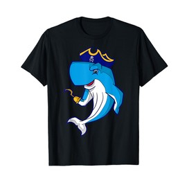 Cartoon Pirate Whale Character For Kids T-Shirt