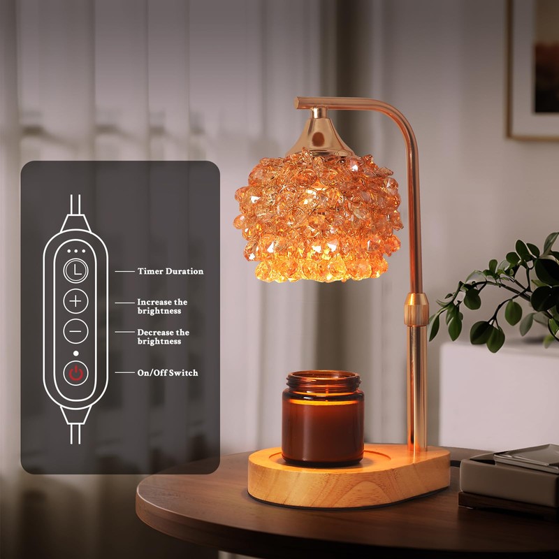 Candle Warmer Lamp with Timer – Adjustable Height & Dimmer,