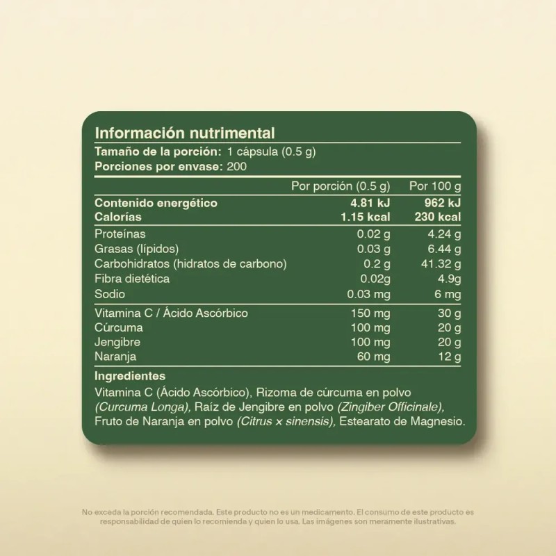 Suplemento Vitamina C 200 Cápsulas | Vitalbotanics