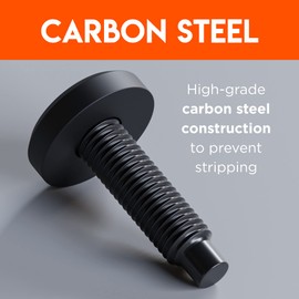 ECHOGEAR Rack Mount Screws 100 Pack - 10/32 Steel Screws with Attached Nylon Washers & Pilot Point Heads - Made to Use with Network Racks, Enclosures, & Cabinets