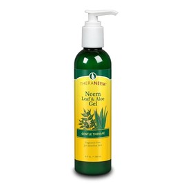Theraneem Naturals Neem Leaf & Aloe Gel | Helps Refresh & Nourish Skin | Organic Neem Leaf & Aloe Vera | Fragrance Free for Sensitive Skin | 8fl. oz (Fragrance Free)