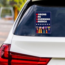 Morons are Governing America Vinyl Sticker, Resist Hate Decal, Anti-Trump, No Kings Liberty Sticker, Resist Fascism Car Bumper Sticker, 6" x 4.5"