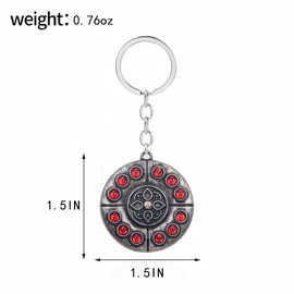 Aadesso Crimson Amber Medallion game Keychain for ER Talisman game keychain Comic Exhibition prop Collectible